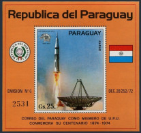 Paraguay C371 Sheet,MNH.Michel 2567 Bl.220. Rpcket Lift-off, 1974. - Paraguay