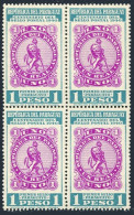 Paraguay 378 Block/4,MNH.Michel 516. Postage Stamp Centenary,1940. - Paraguay