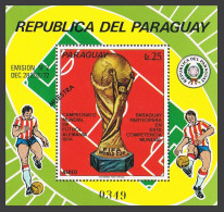 Paraguay 1515 Muestra, MNH. Michel 2457 Bl.206. World Soccer Cup Munich-1974. - Paraguay