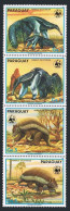 Paraguay 2252 Ad Strip, MNH. Michel 4225-4228. WWF-1988. Endangered Animals. - Paraguay