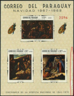 Paraguay 1078a Sheet,hinged-damaged. Paintings By Vignon,De Ribera,Botticelli. - Paraguay