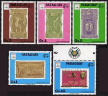 Paraguay 2312ad-2313,MNH. Mi 4445-2449. Olympics Barcelona-1992. Stamp On Stamp. - Paraguay