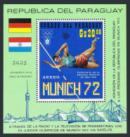 Paraguay 1332 Sheet, MNH. Mi 2150 Bl.159. Olympics Munich-1972. Pole Vaulter. - Paraguay