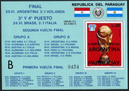 Paraguay C462, MNH. Michel 3121 Bl.329. Soccer Cup Argentina-1978. Champions! - Paraguay