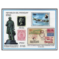 Paraguay 1941 Sheet, MNH. Michel 3259-3267,Bl.348. Rowland Hill, 1980. Aircraft. - Paraguay