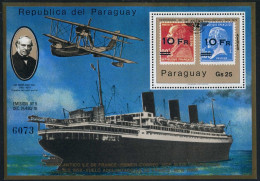 Paraguay 1892A Sheet, MNH. Mi 3217 Bl.342. Rowland Hill, 1979. Ship, Airplane. - Paraguay