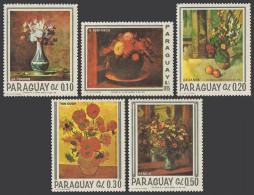 Paraguay 1027ae, MNH. Michel 1729-1733. Art 1967. Fontanesi, Cezanne, Van Gogh, - Paraguay
