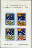 Paraguay 605-C303,609a,C303a Imperf,MNH.South American Tennis Championships,1961 - Paraguay