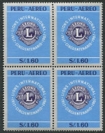 Peru C217 Block/4,MNH. Michel 688. Lions International, 50th Ann. 1967. - Perù