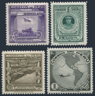 Peru C45-C48,hinged.Mi 383-386. Inter-American Technical Conference,Airmail 1937 - Perú