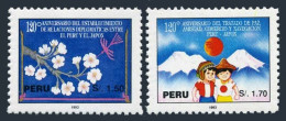 Peru 1050-1051, MNH. Mi 14492-1493. Peru-Japan Treaty Of Peace And Trade, 1993. - Perú