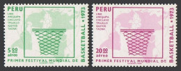 Peru C370-C371, MNH. Michel 913-914. International Basketball Festival, 1973.  - Peru