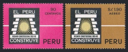 Peru 503,C212, MNH. Michel 681-682. Inca Wind Vane & Sun, 1967. - Perú