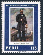 Peru 694, MNH-perf. Michel 1144. War Of The Pacific. Adm.Miguel Grau, 1979. - Perú
