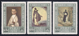 Peru C197-C199, MNH. Michel 647-649. Canonization Of St Martin De Porres, 1965. - Perú