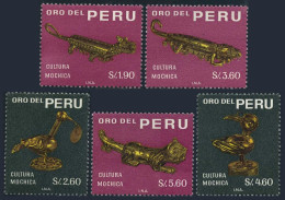 Peru 505-509, MNH. Mi 694-698. Sculptures,pre-Inca Yunca Tribes. Birds. Jaguar, - Perú