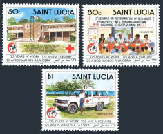 St.Lucia 946-948, MNH. Michel 952-955. Red Cross, 125th Ann. 1989. - St.Lucie (1979-...)