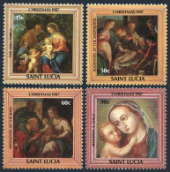 St Lucia 897-900, 901, MNH. Christmas, 1987. Paintings By Unidentified Artists. - St.Lucie (1979-...)
