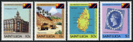 St Lucia 603-606,MNH.Michel 343. Crown Agents,150th Ann.1983.Headquarters,Map, - St.Lucia (1979-...)