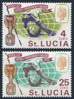 St Lucia 207-208, MNH. Michel 196-197. World Soccer Cup England-1966. - St.Lucia (1979-...)