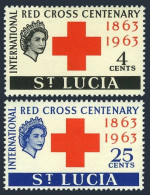 St Lucia 180-181, MNH. Michel 169-170. Red Cross Centenary, 1963. - St.Lucia (1979-...)