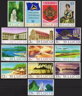 St Lucia 261-274, MNH. Mi 253-266. Cathedral,Harbor,Waterfall,Views, Arms, QE II - St.Lucie (1979-...)