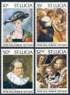 St Lucia 434-437,437a, MNH. Mi 427-430,Bl. Peter Paul Rubens, 400th Birth, 1977. - St.Lucie (1979-...)