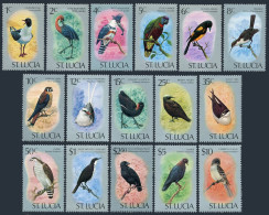 St Lucia 387-402,MNH.Michel 380-395. Birds 1976.Gull,Heron,Kingfisher,Finch, - St.Lucie (1979-...)