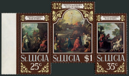 St Lucia 275-277a Triptych, MNH. Mi 267-269. Easter 1970. Paintings By Hogarth. - St.Lucie (1979-...)