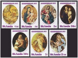 St Lucia 427-433, MNH. Mi 420-426. Christmas 1977. Fra Angelico, Greco, Tiepolo. - St.Lucie (1979-...)
