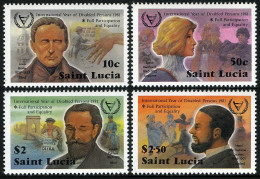 St Lucia 559-562, 563, MNH. Mi 554-557,Bl.30. Year Of Disabled Persons IYD-1981. - St.Lucia (1979-...)