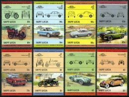 St Lucia 686-693 Ab Pairs,MNH.Michel 696-711. Automobile,set 2.1984. - St.Lucie (1979-...)