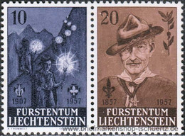 Liechtenstein 1957, Mi. 360-61 ZD ** - Neufs