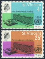 St Vincent 247-248,MNH.Michel 226-227. New WHO Headquarters,1966. - St.Vincent (1979-...)