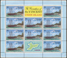 St Vincent Gren 76 Sheet,MNH.Mi 74 Klb. Views Of Union Island,1976.Mail Boat. - St.Vincent (1979-...)