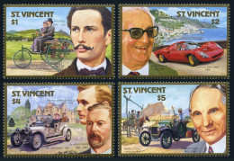 St Vincent 1044-1047,MNH.Mi 1056-1059. Automotive Pioneers & Vehicles,1987. - St.Vincent (1979-...)