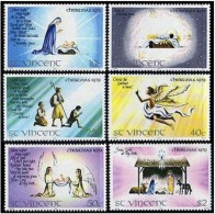 St Vincent 587-592, MNH. Michel 562-567. Christmas 1979. Silent Night. Angels. - St.Vincent (1979-...)