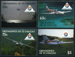 St Vincent Gren 591-594,MNH.Michel 582-585. Tourism 1988.Aircraft. - St.Vincent (1979-...)