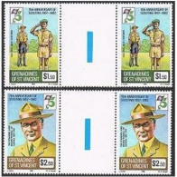 St Vincent Gren 246-247 Gutter,MNH.Michel 247-248. Boy Scouts,1982.Baden Powell. - St.Vincent (1979-...)