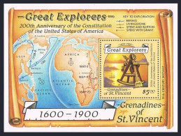 St Vincent Gren 604, MNH. Great Explorers, 1988. USA Constitution, 200th Ann. - St.Vincent (1979-...)
