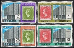 St Vincent 312-315, MNH. Mi 291-294. 1st Stamp Of St Vincent Centenary, 1971. - St.Vincent (1979-...)