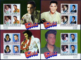 St Vincent 878-881 Ad Sheets,MNH.Michel 870-877 Bl.22-25. Elvis Presley,1985. - St.Vincent (1979-...)