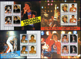 St Vincent 898-901 Ad Sheets,MNH.Michel 898-905 Bl.26-29. Michael Jackson,1985. - St.Vincent (1979-...)