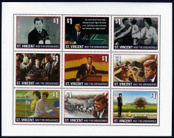 St Vincent 2344-2347 Sheets,MNH.Michel 3711-3746 4 Klb. John F.Kennedy,1996. - St.Vincent (1979-...)