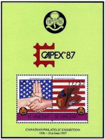 St Vincent 922-922A CAPEX-1987,MNH.Michel Bl.31-32 Var. Scouting Movement-75. - St.Vincent (1979-...)