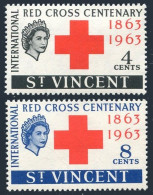 St Vincent 202-203, MNH. Michel 184-185. Red Cross Centenary, 1963. - St.Vincent (1979-...)