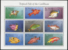 St Vincent 2329-2332,2333-2334,MNH.Mi 3672-3684. Marine Life Of Caribbean:Fish, - St.Vincent (1979-...)