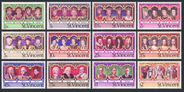 St Vincent 483-494,494a Sheet,MNH.Michel 459x-470x,Bl.6. QE II-25.Kings,Queens. - St.Vincent (1979-...)