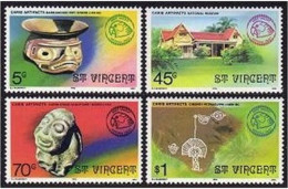 St Vincent 479-482, MNH. Michel 455-458. Carib Indian Art-National Museum. - St.Vincent (1979-...)