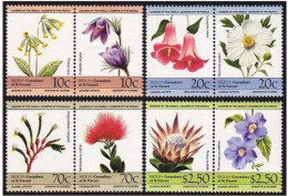 St Vincent-Bequia 194-197 Ab Pairs,MNH.Michel 106-113. Flowers 1985. - St.Vincent (1979-...)